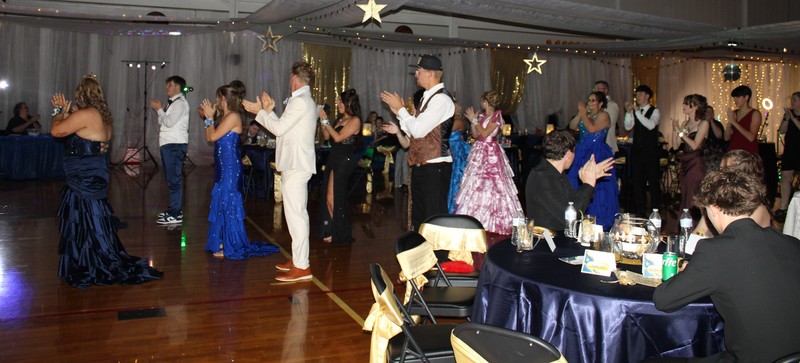Students at Prom posing