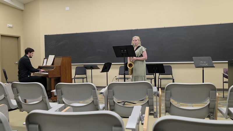 Student Performing with instrument