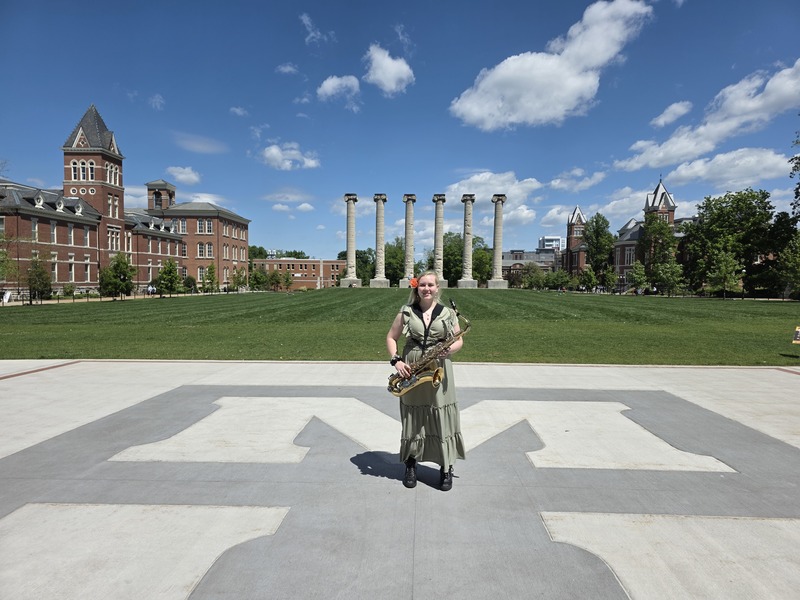 Student Posing at Mizzou