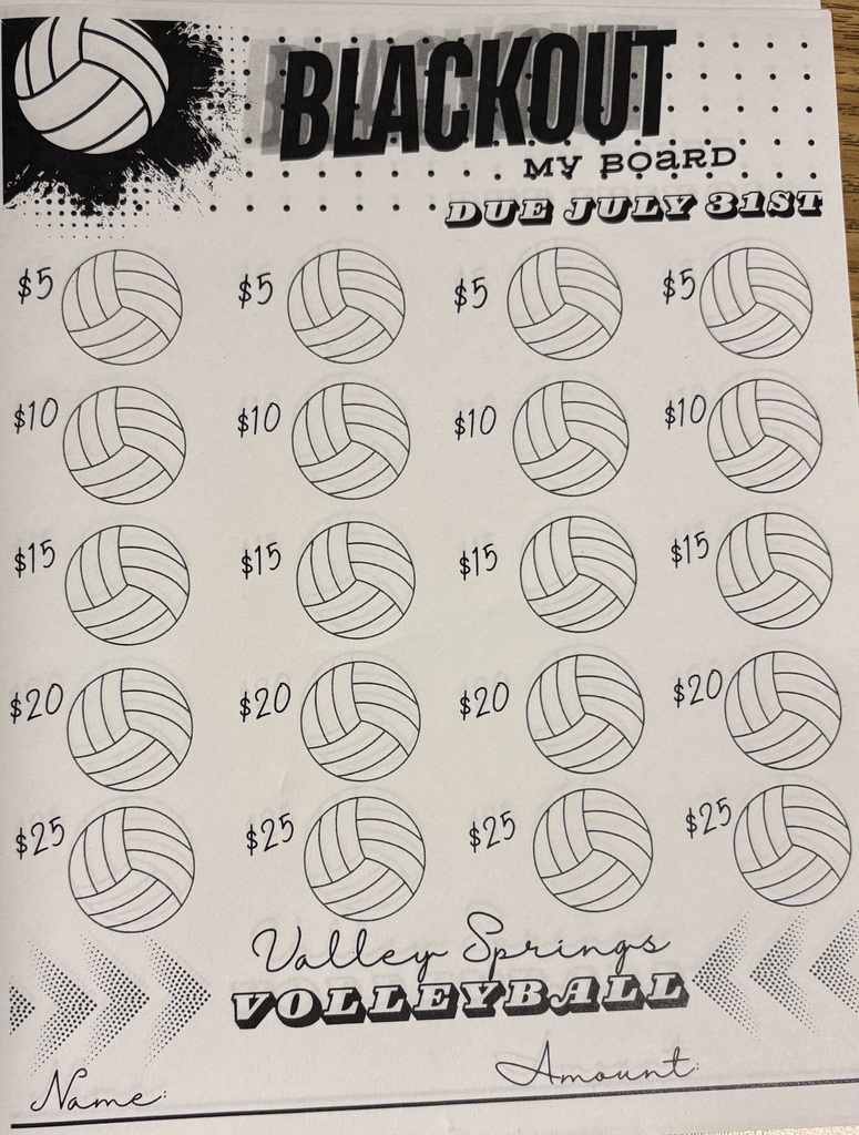 Volleyball Fundraiser - Blackout My Board