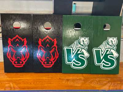 Corn Hole Boards for Raffle supporting Baseball and Softball