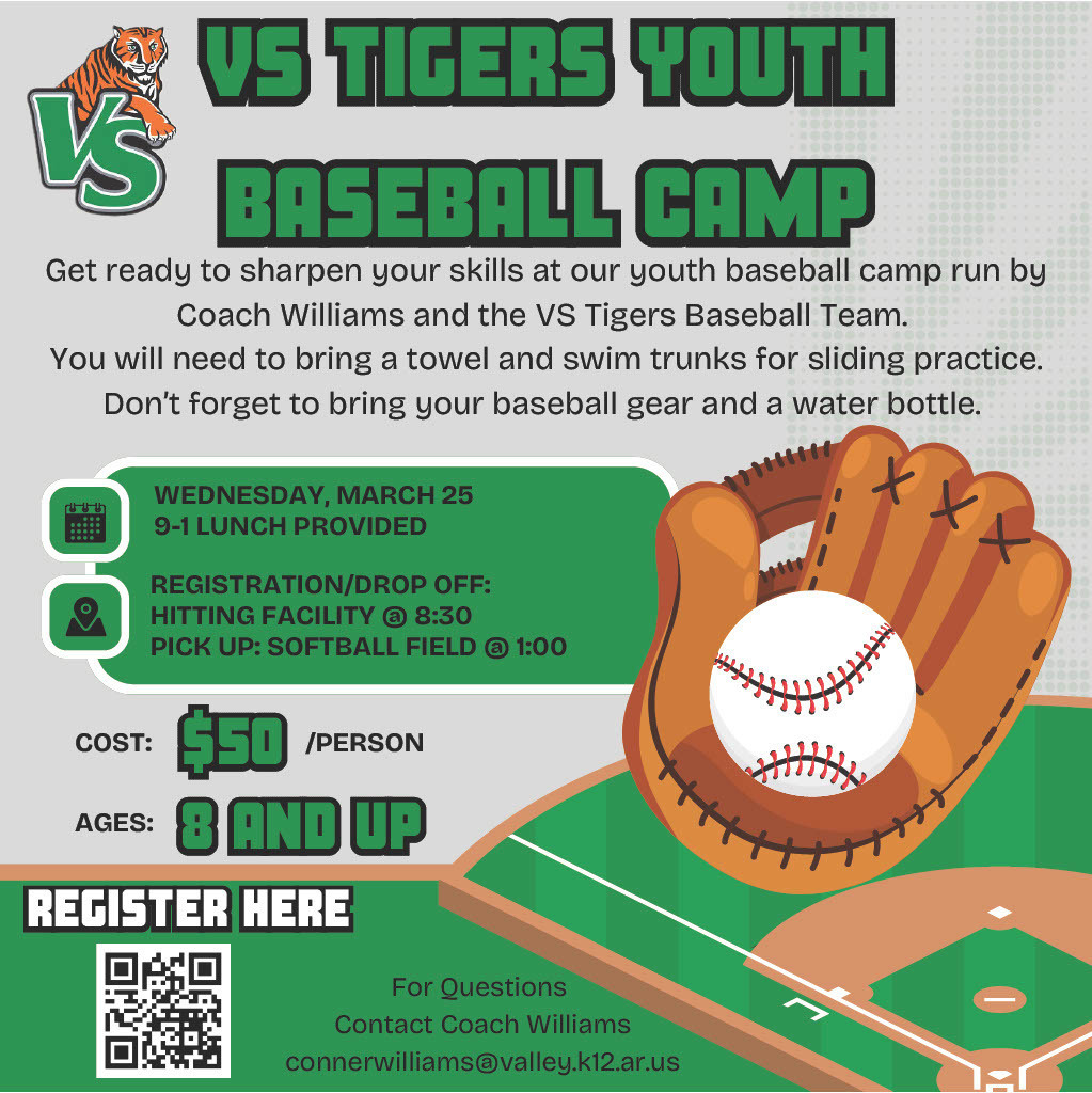 Valley Springs Tigers Youth Baseball Camp