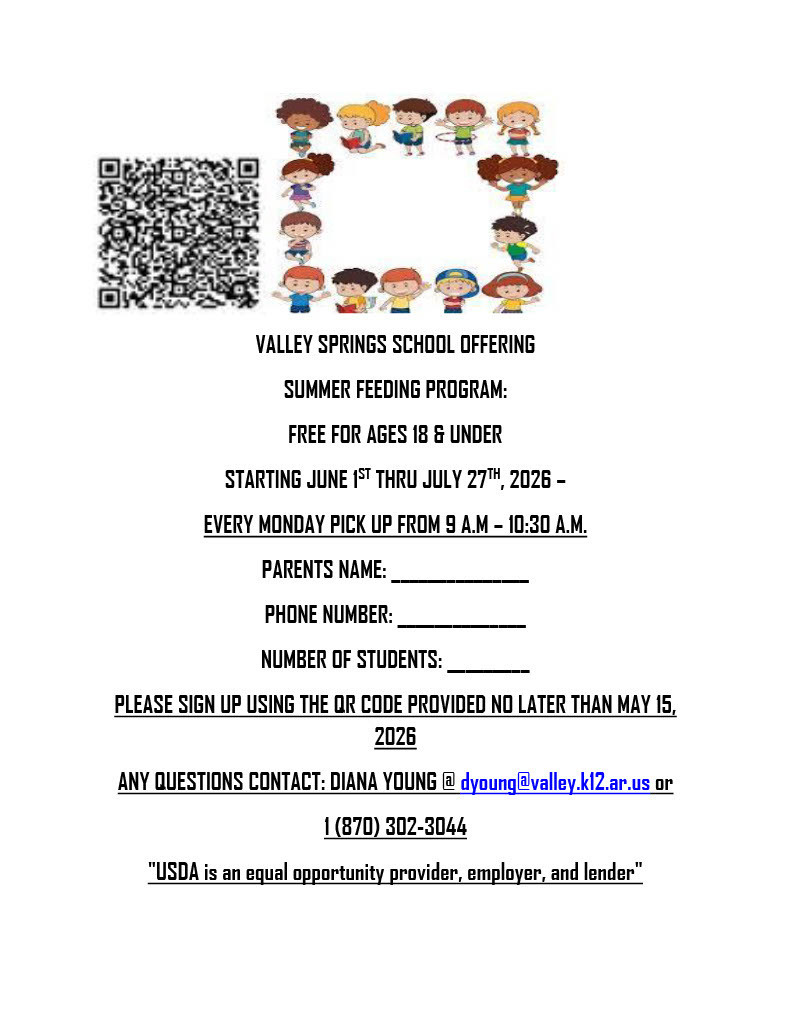Form for Summer Feeding Program