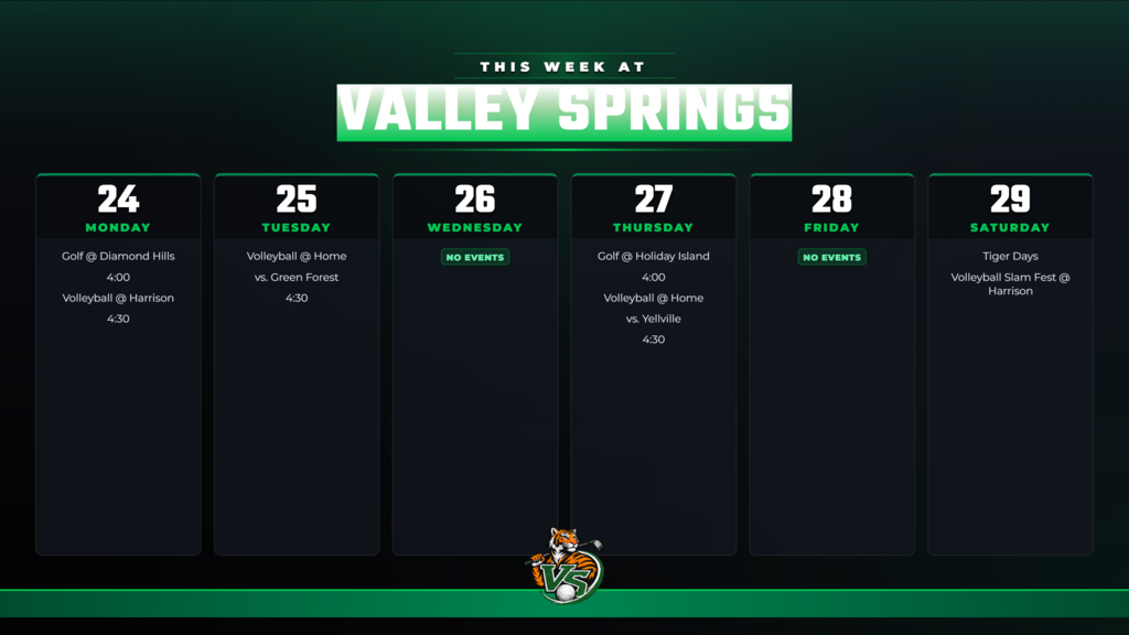 Weekly Schedule for 8/24-8/29