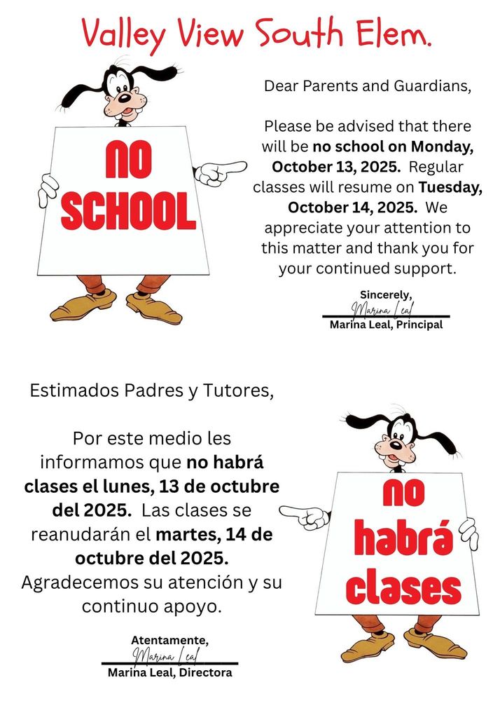 No School Notice
