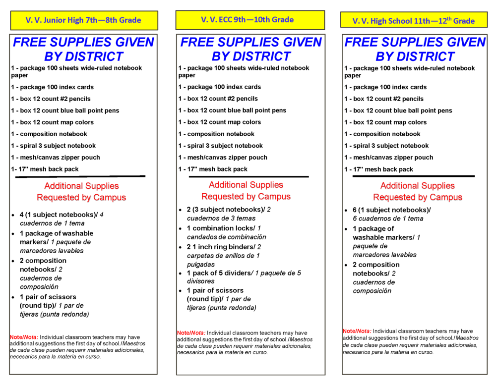 Supply List