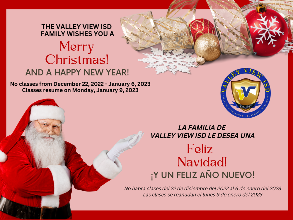 HAPPY HOLIDAYS Valley View ISD