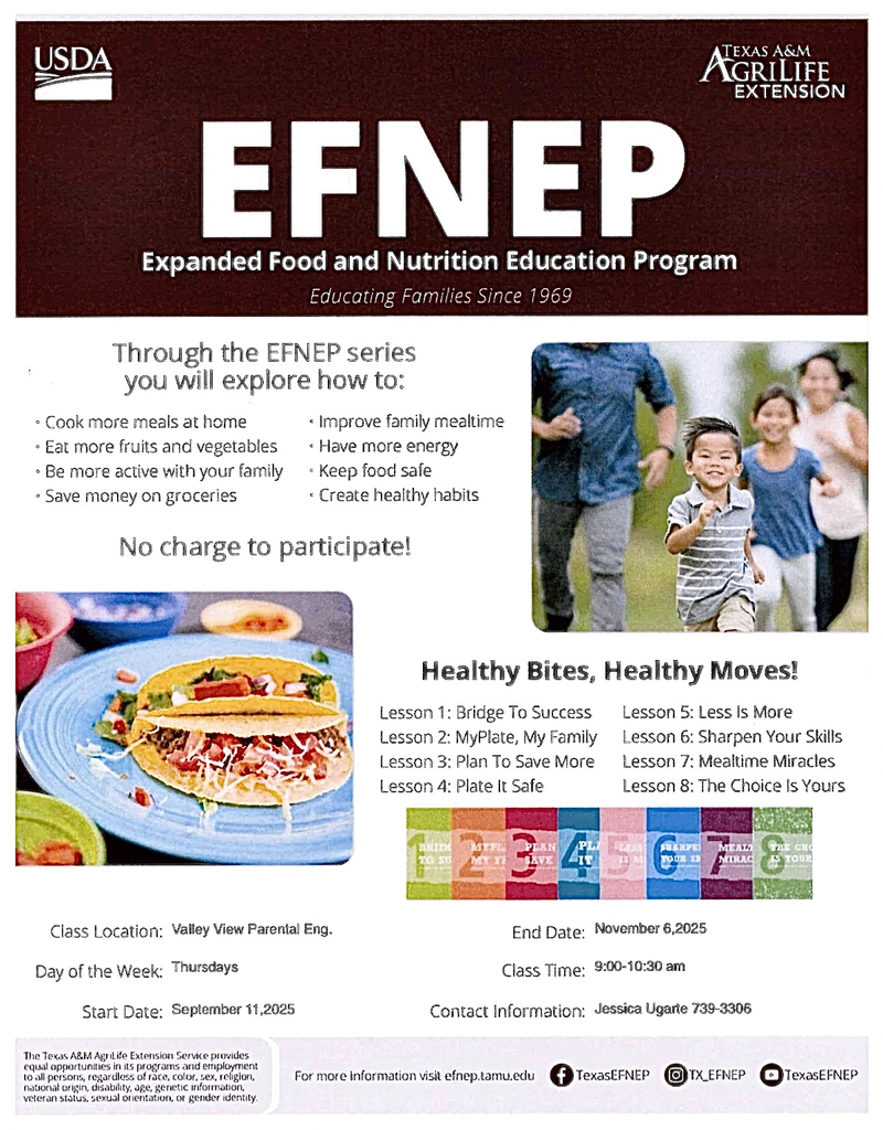 EFNEP...Expanded Food and Nutrition Education Program