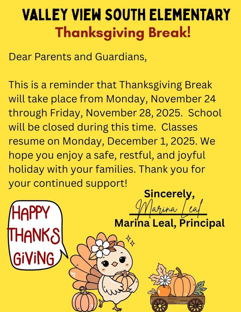No school due to Thanksgiving Break!