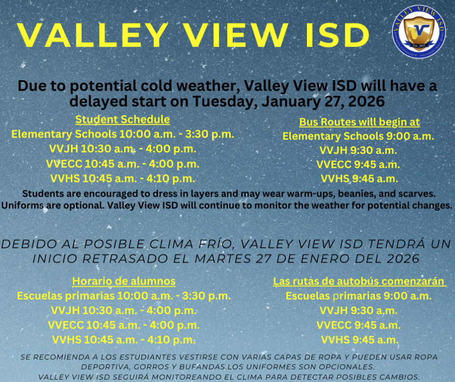 Delayed Start on Tuesday, January 27, 2026