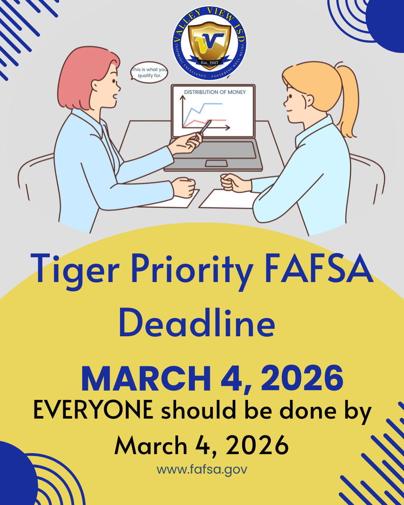 Tiger FAFSA Priority deadline flyer