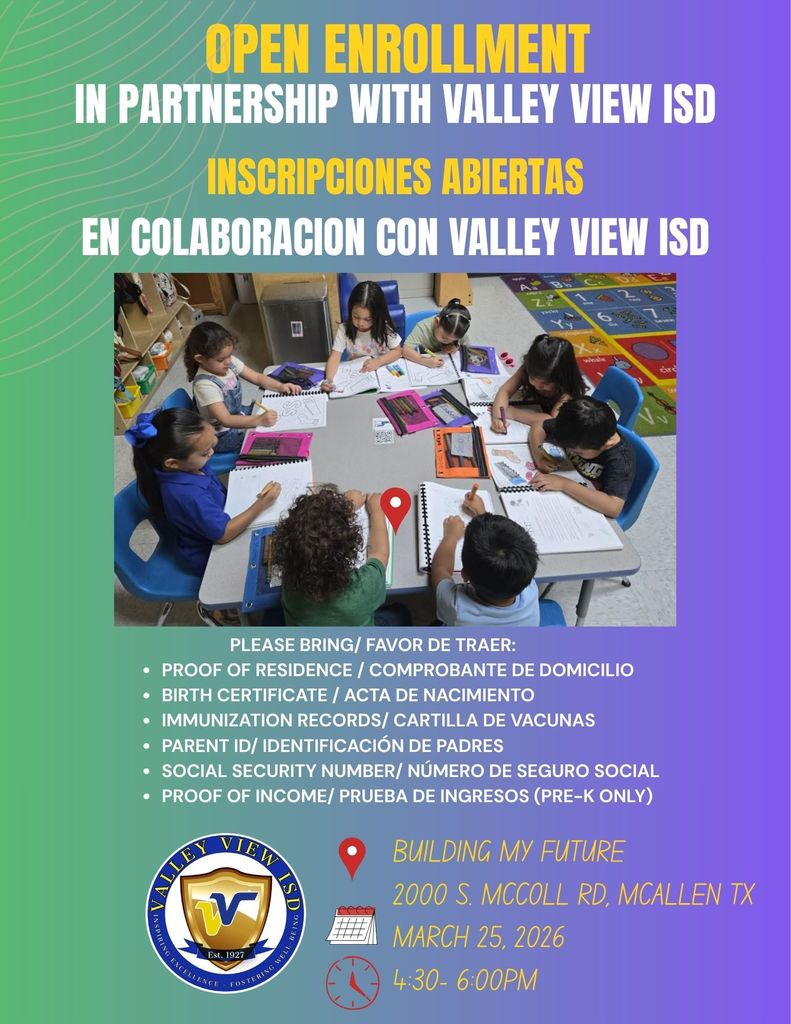 OPEN ENROLLMENT NEW TO DISTRICT- Building My Futu