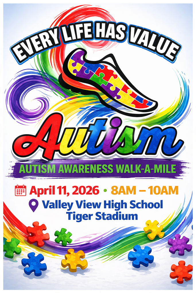 Autism Awarness Walk-a-Mile April 11th from 8-10 a.m.