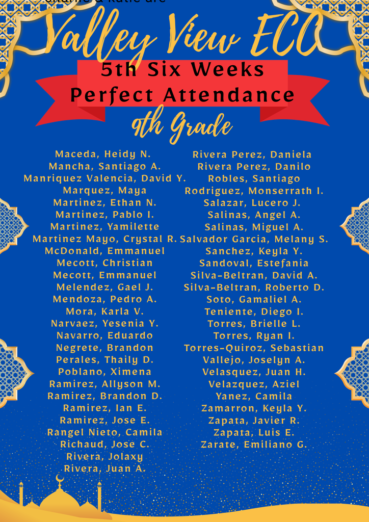 Awards Assembly Perfect Attendance