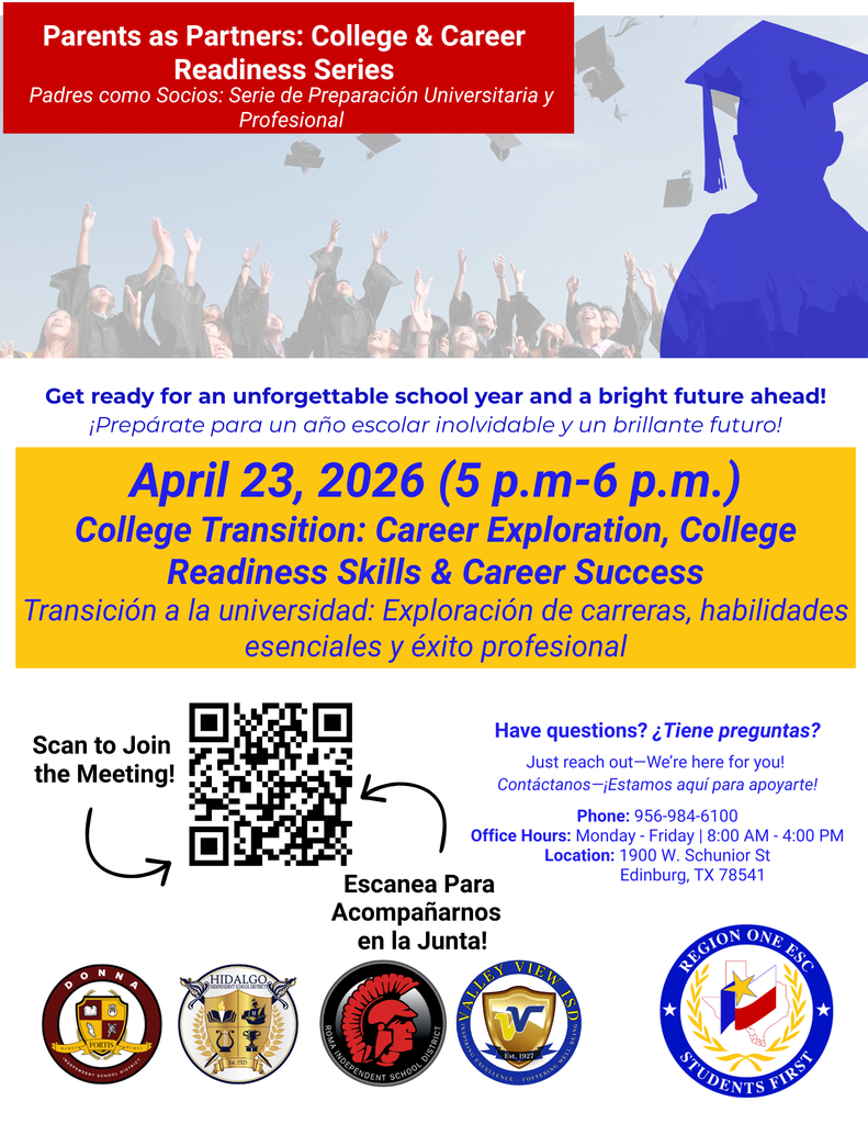 Region One Parent Online Meeting