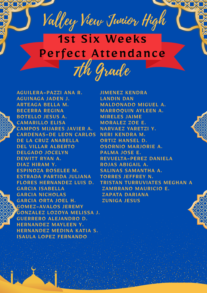 7th Perfect Attendace
