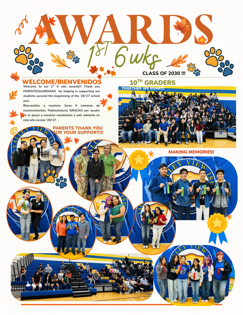 1st 6 weeks Awards Assembly/ Asamblea de reconocimientos