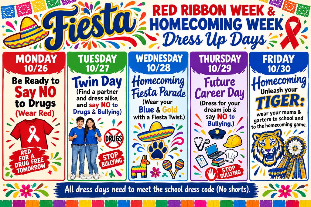RED RIBBON WEEK & HOMECOMING SPIRIT WEEK!