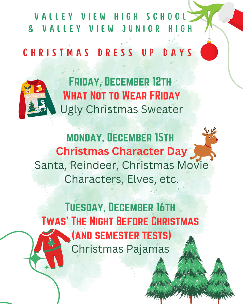 Christmas Dress Up Days