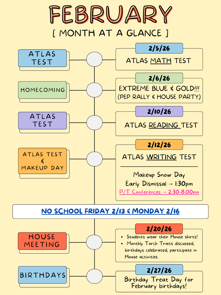 february month at a glance