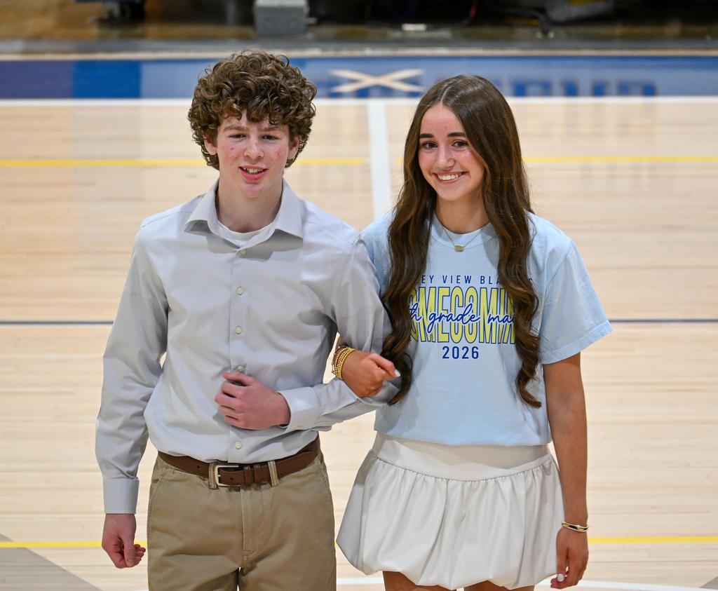 HC court members and their escorts at pep rally