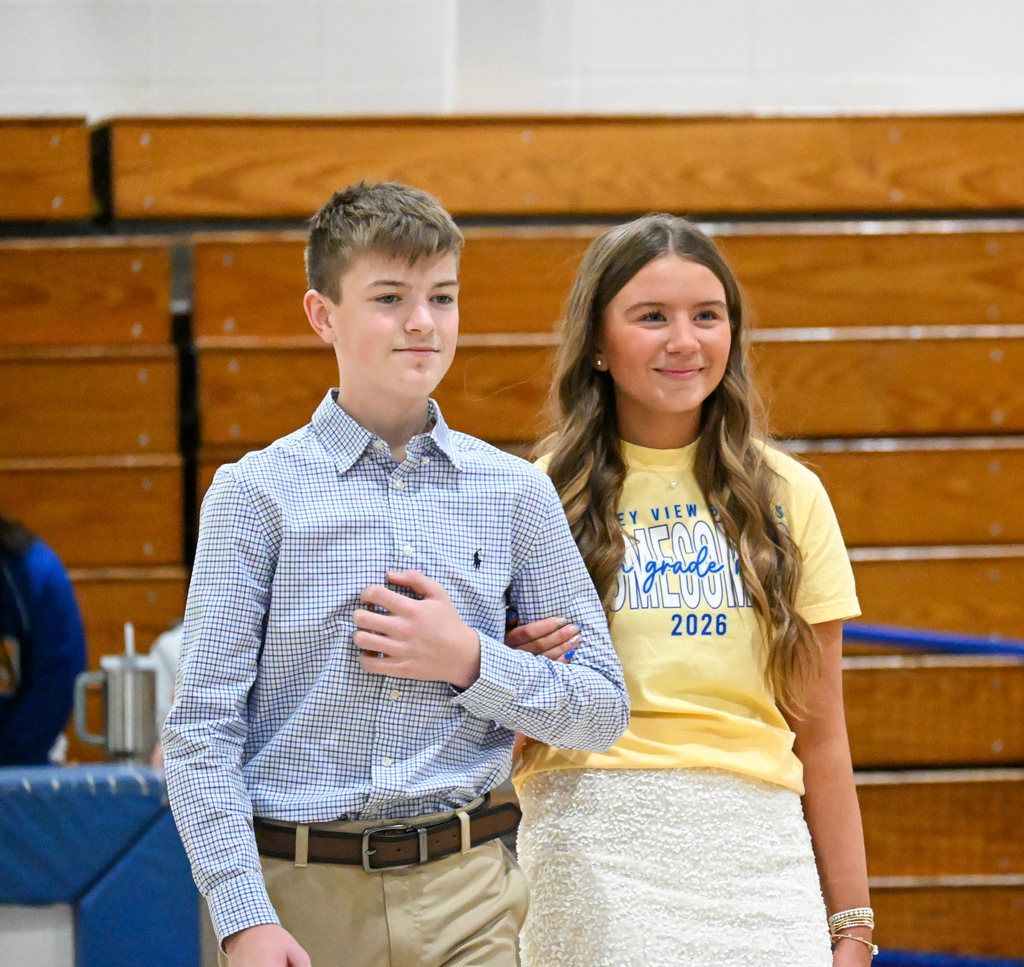 HC court members and their escorts at pep rally