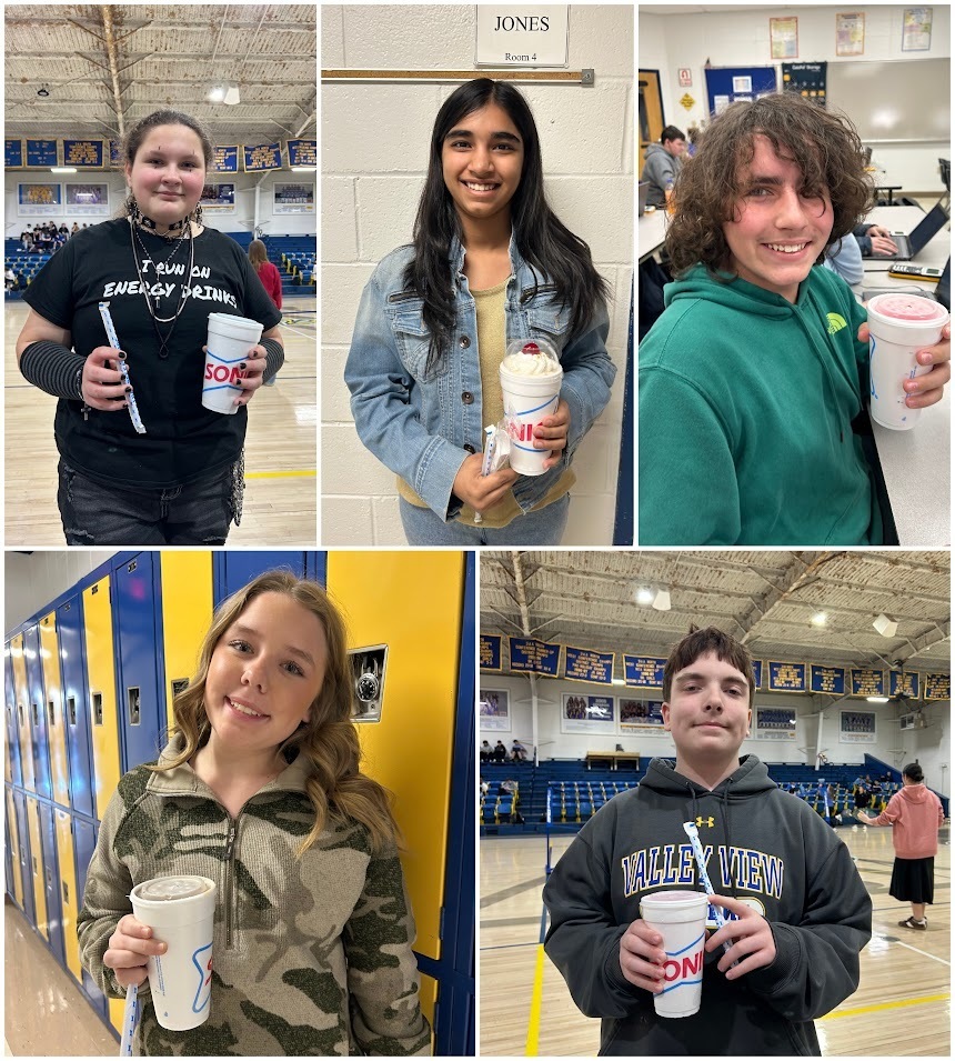New Year New Genre Reading Challenge Winners with their Sonic drink prizes