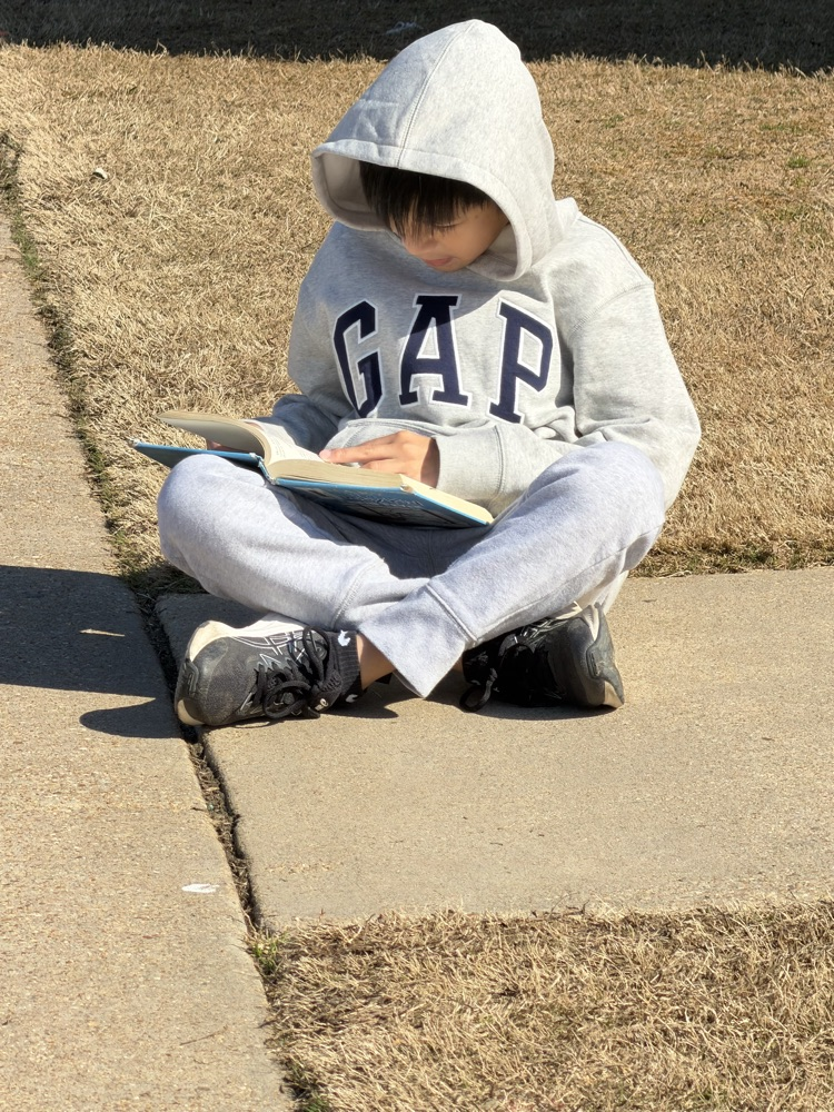 reading outside
