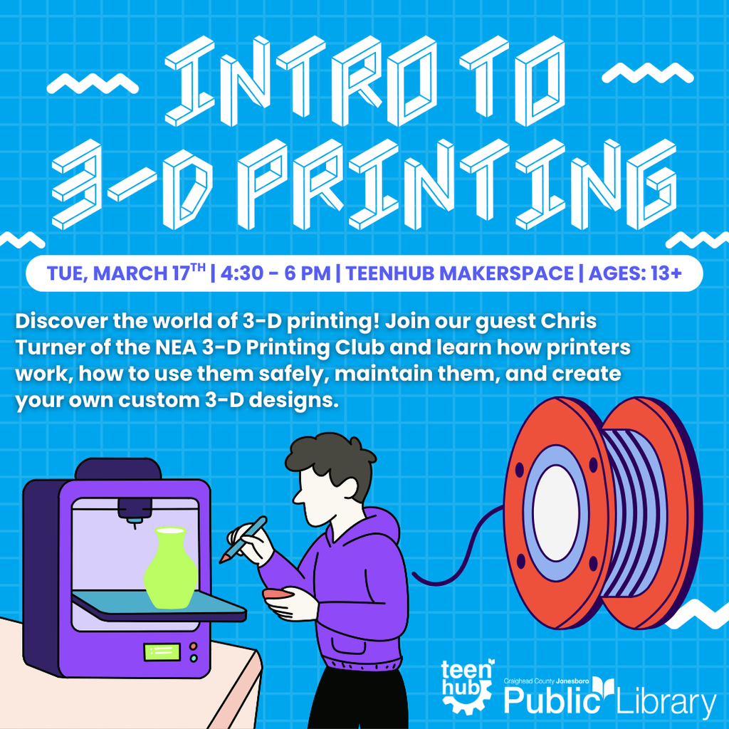 3-D printing event info