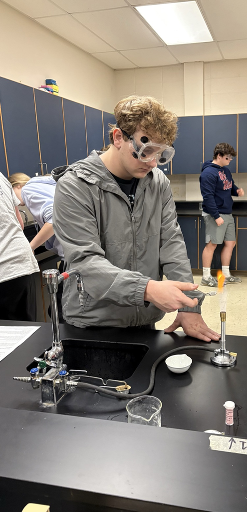 student doing experiment in lab