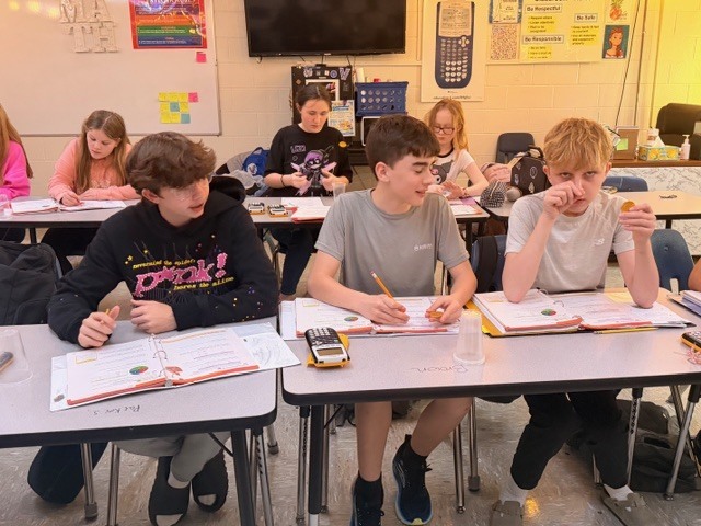 classroom of math students