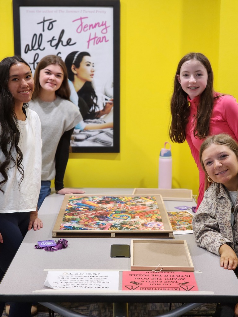 students in library maker space