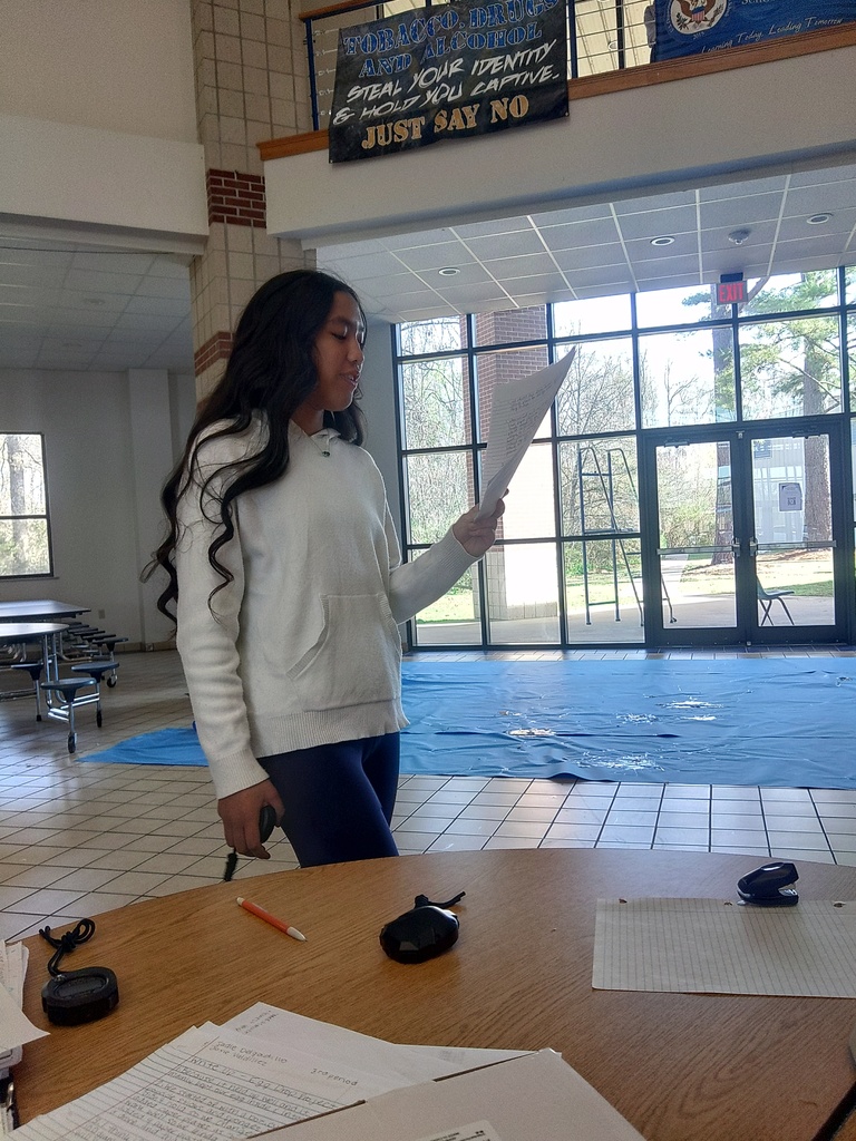 students going over findings of egg-drop activity