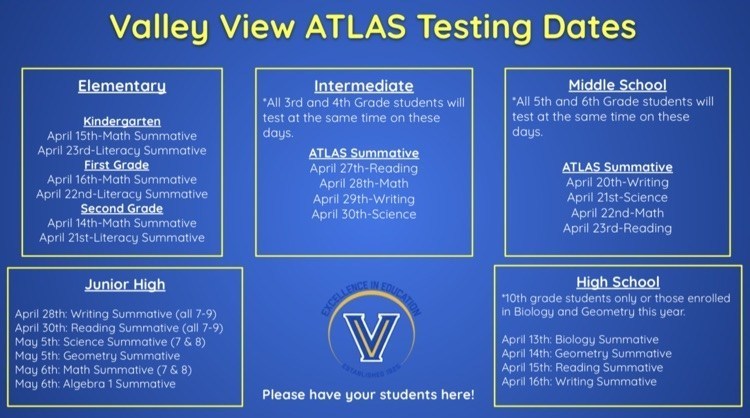 atlastestingdates