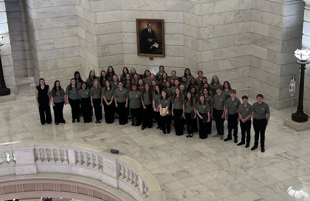 choir group standing in Capitol building