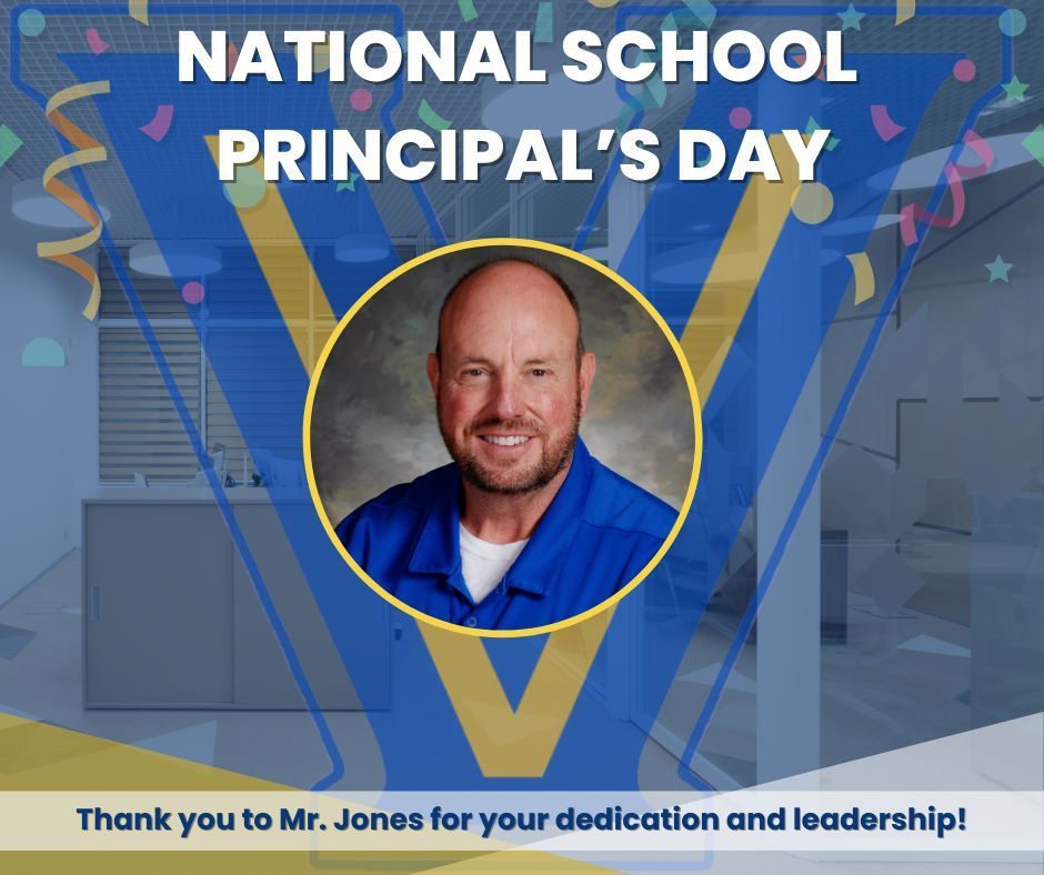 principal's day graphic with Mr. Jones