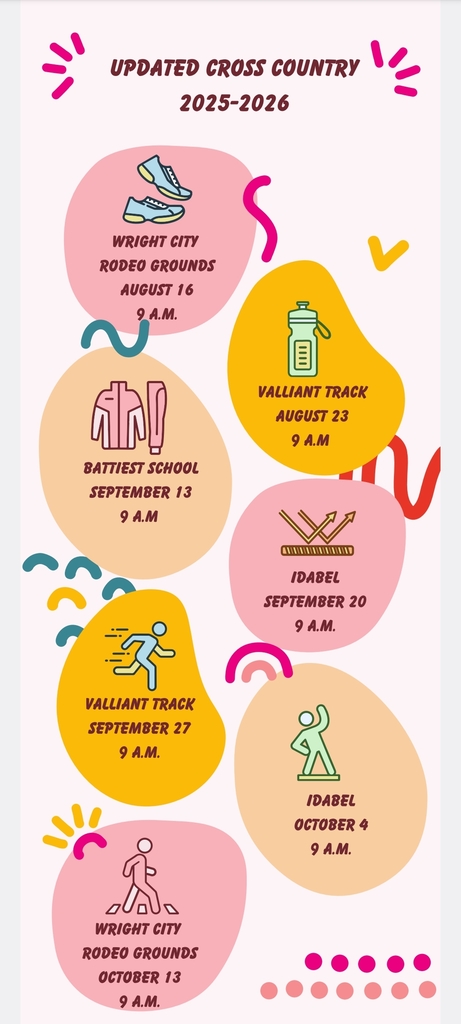 Updated Cross Country Schedule 2025-2026