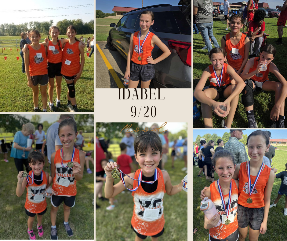 Fun Cross  Country Meet at Idabel this past Saturday filled with  miles and medals.  