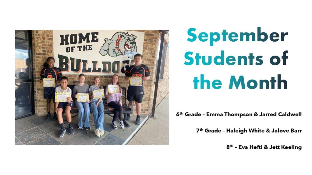 September Students of the Month