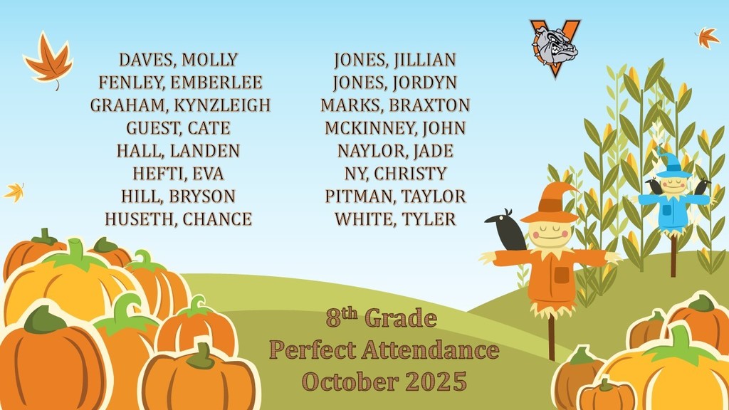 8th Grade October Attendance