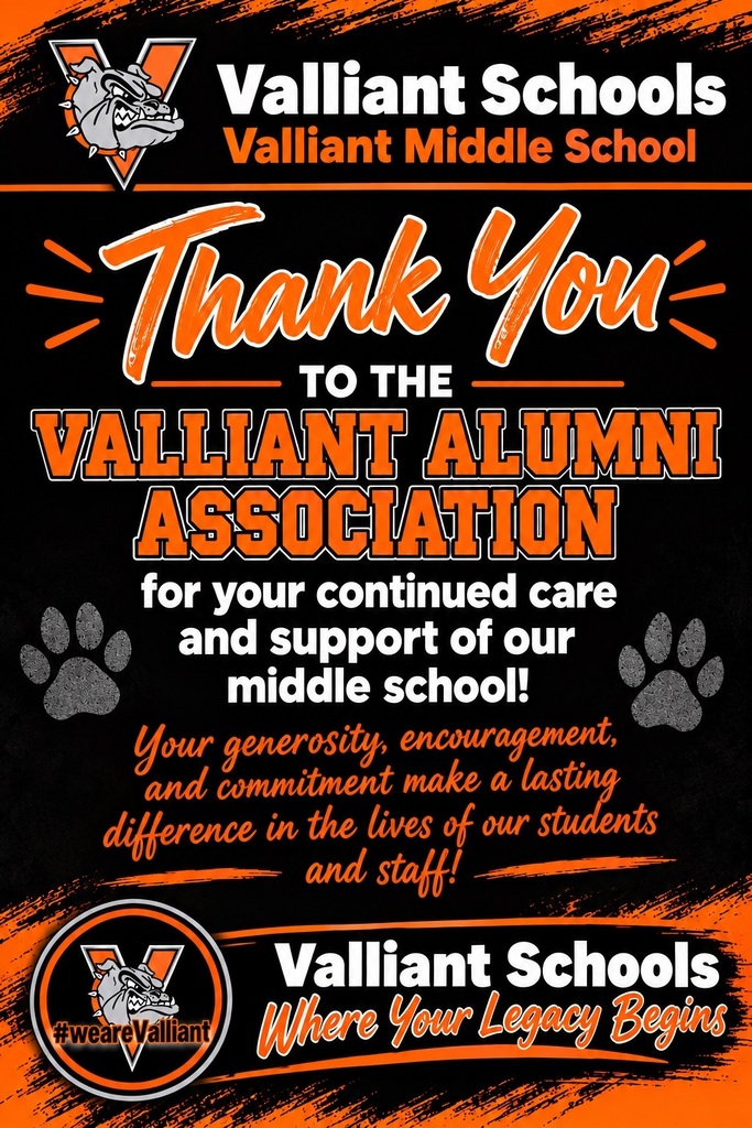 Thank You Valliant Alumni Association
