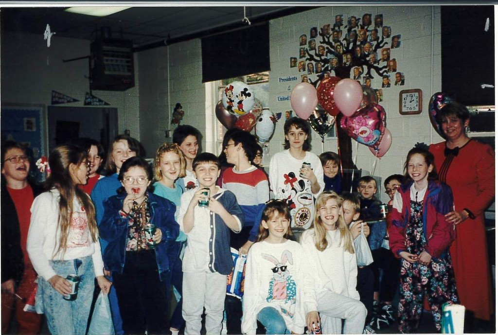 Ms. Kelly Calvert's 5th Grade Class Valentine's Day 1995