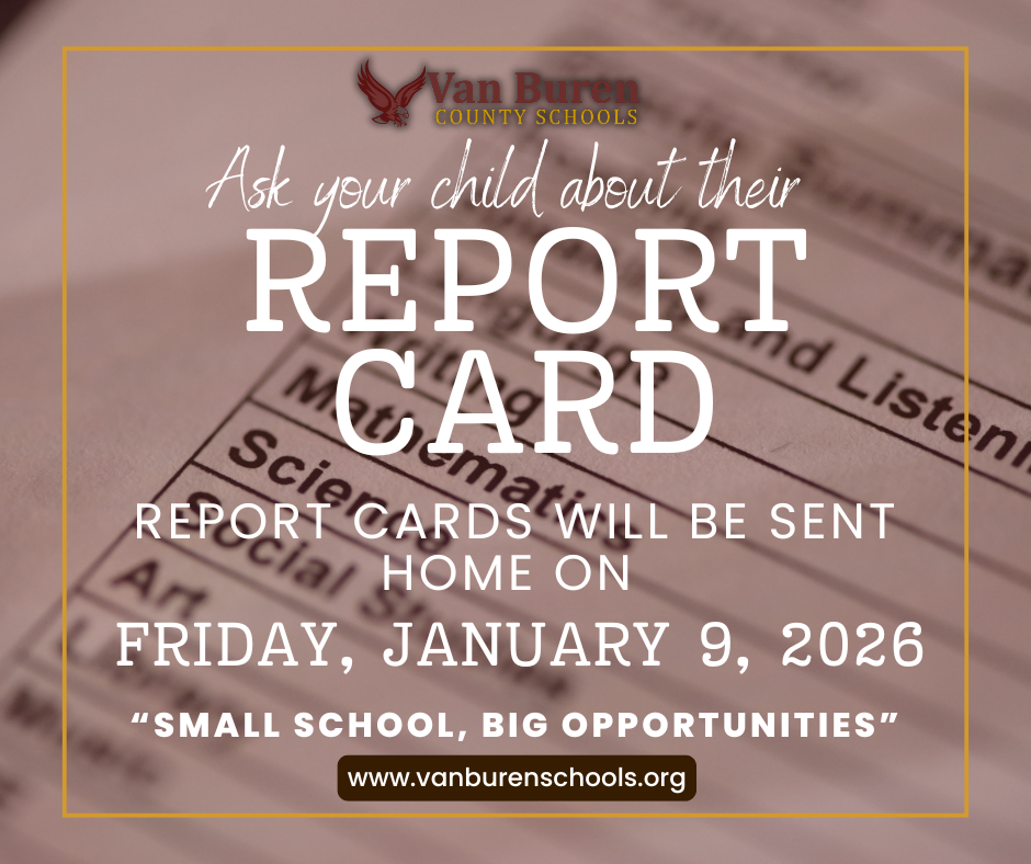 Report cards will be sent home on January 9, 2026