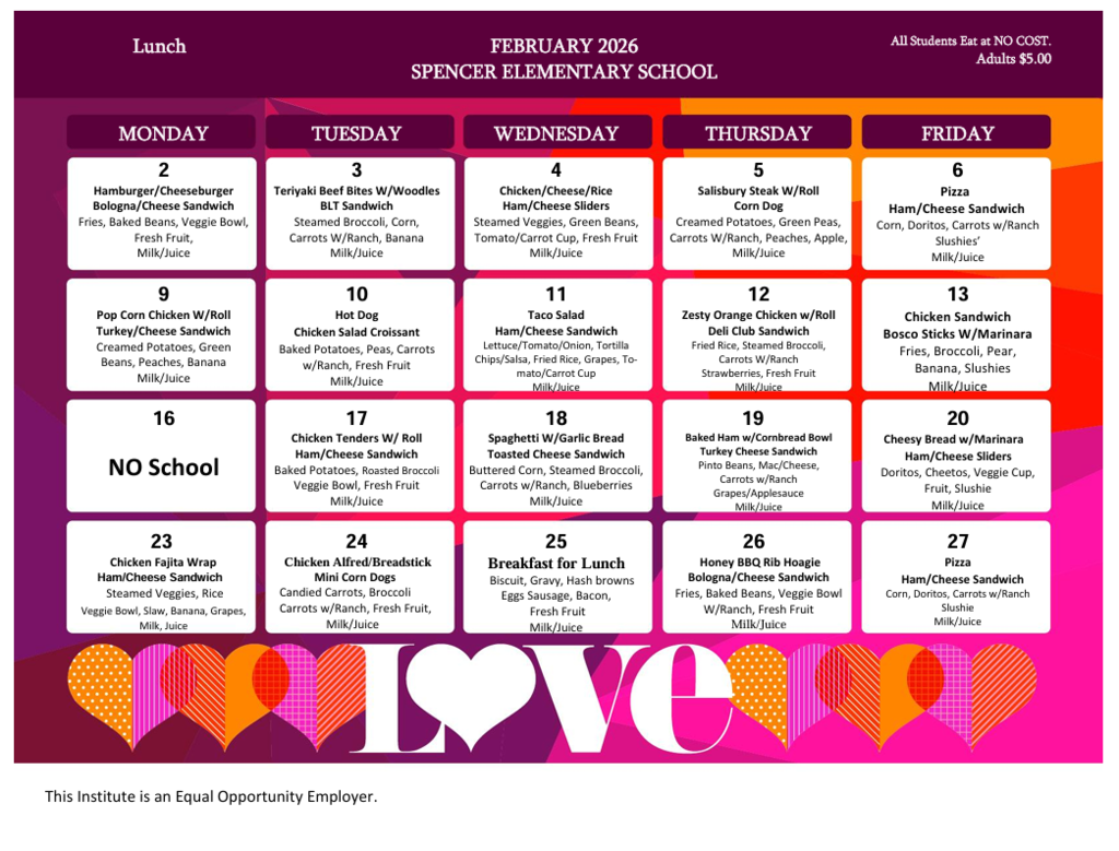February 2026 Spencer Elementary School