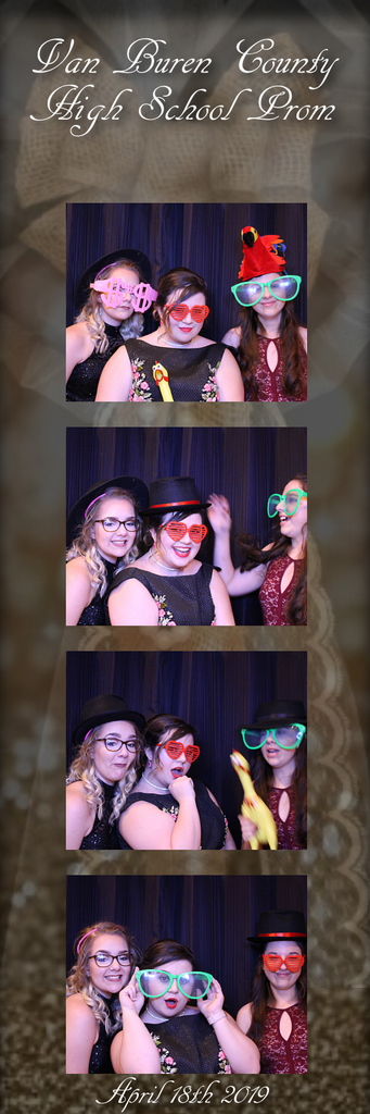 Photo strip with 4 photos from VBHS Prom 2019