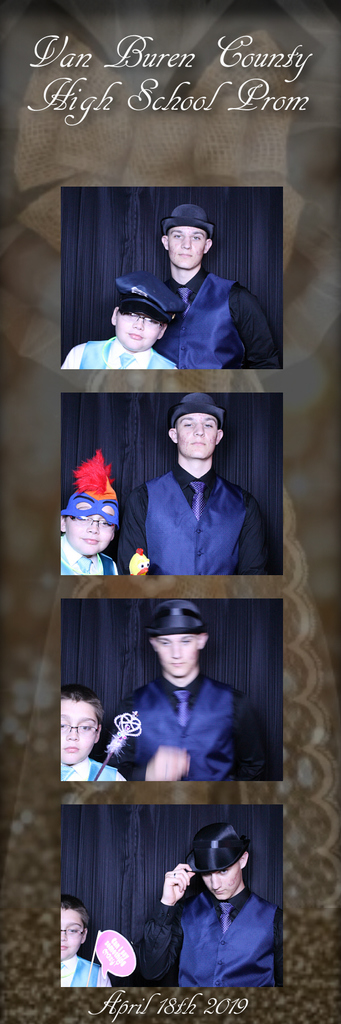 Photo strip with 4 photos from VBHS Prom 2019