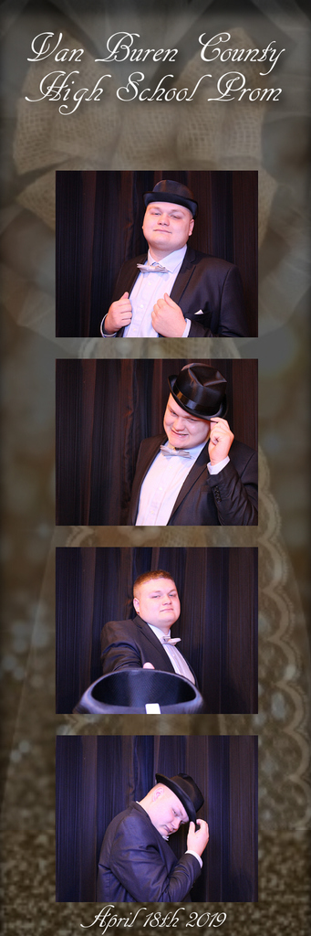 Photo strip with 4 photos from VBHS Prom 2019