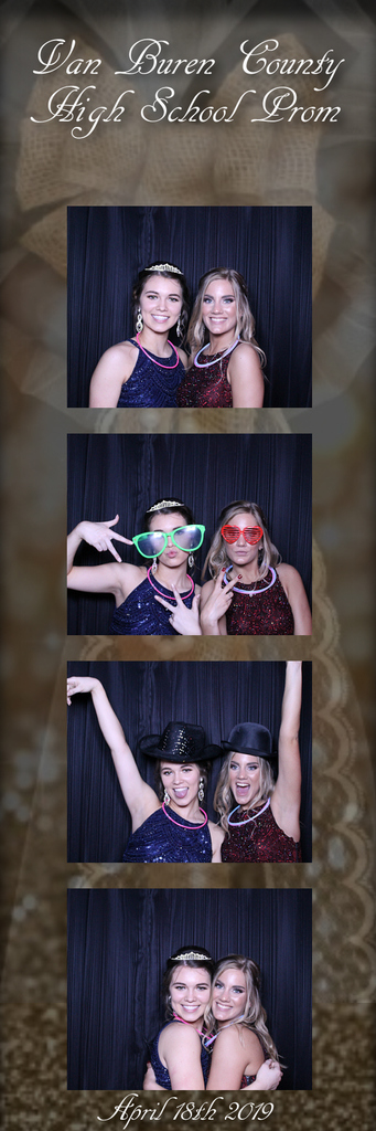 Photo strip with 4 photos from VBHS Prom 2019