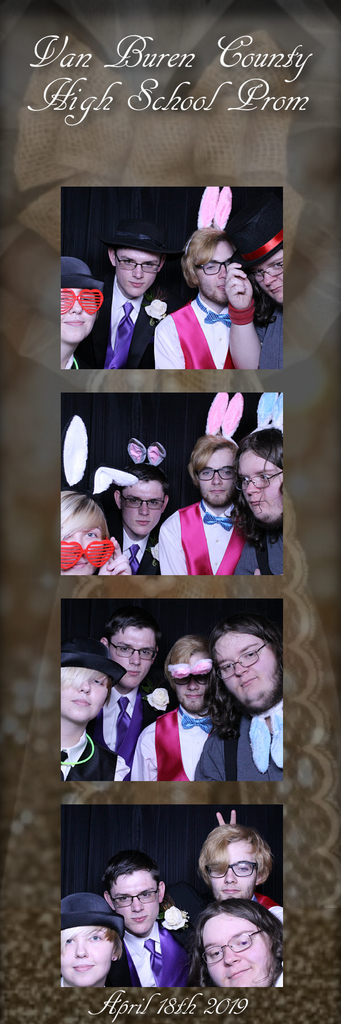 Photo strip with 4 photos from VBHS Prom 2019