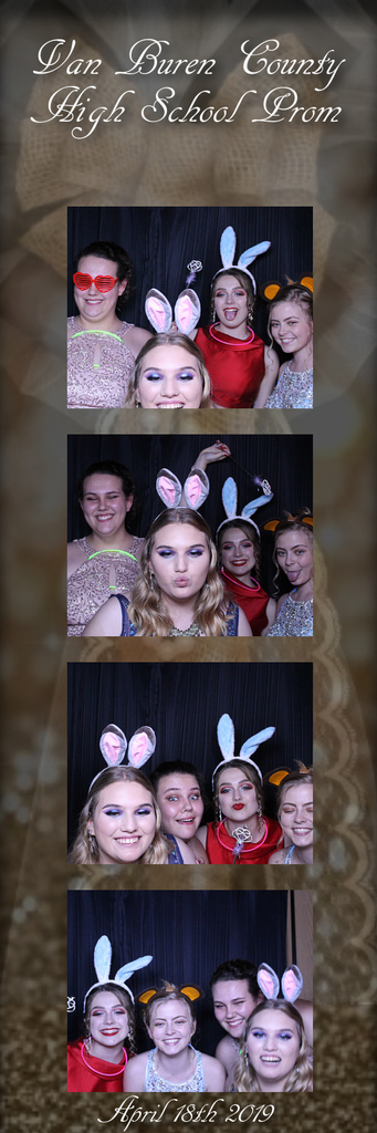 Photo strip with 4 photos from VBHS Prom 2019